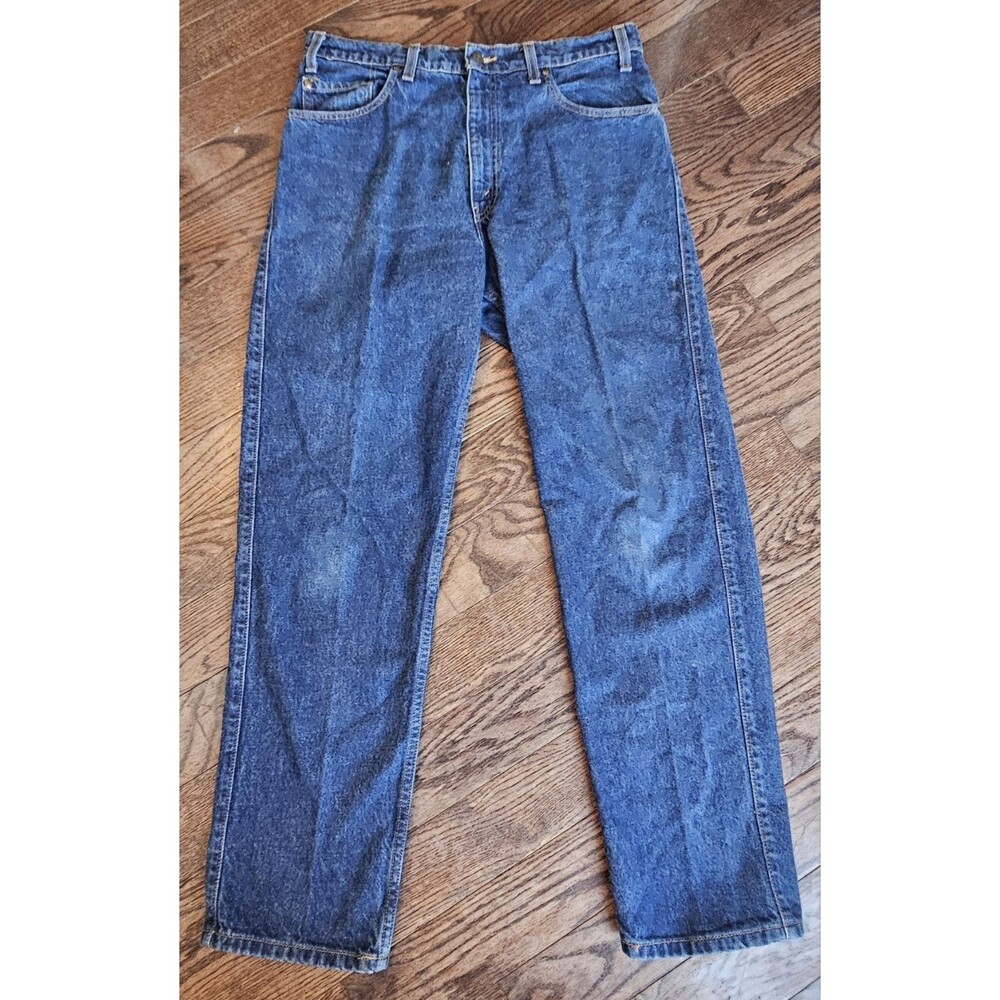 VINTAGE 90s Levis Signature 540 Jeans Brown Tab Blue Relaxed Fit Mens 34x30